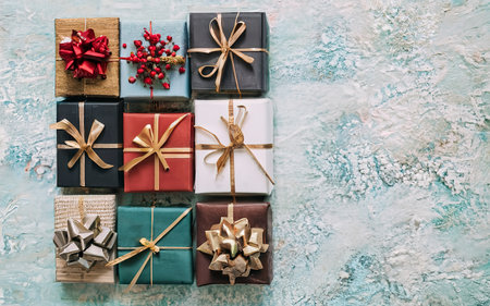 Christmas or New Year gift boxの素材