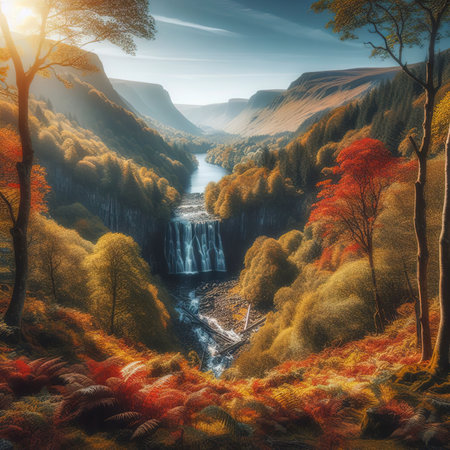 Aber Falls in autumn