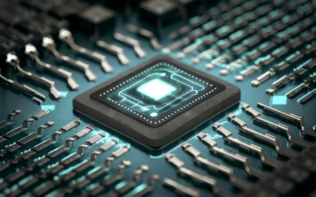 Technology of digital binary data on microchip with glow circuit board. Digitalization of Neural Networkingの素材