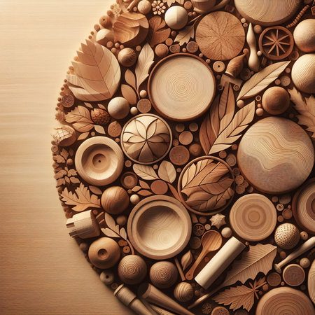 Hardwood maple texture background for design. Copy space for workの素材