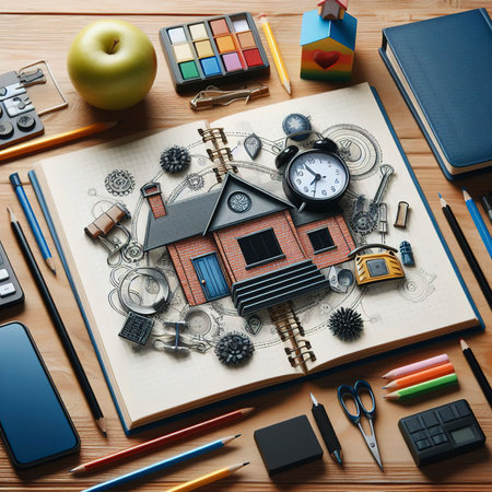 Concept of  School Closure Theme Based on Quarantine Safety Measuresの素材