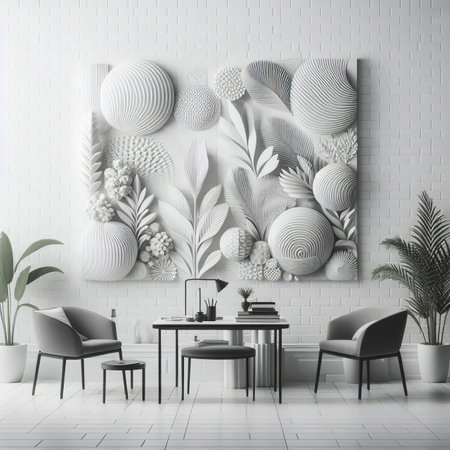 Modern white brick wall texture background for wallpaper and graphic web designの素材