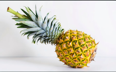 Studio shot of pineapple on white backgroundの素材