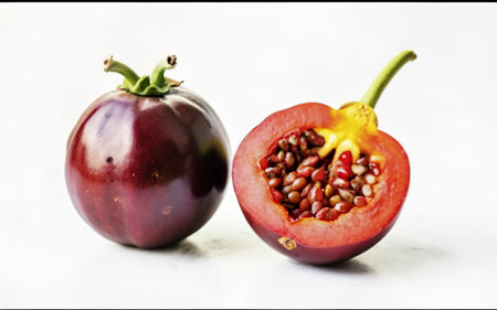 Tamarillo on white backgroundの素材