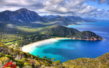 Wineglass Bay in Tasmania, Australiaの素材