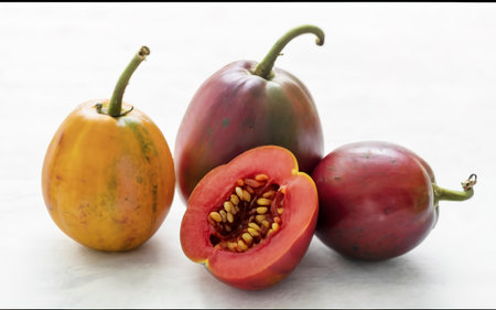 Tamarillo on white backgroundの素材
