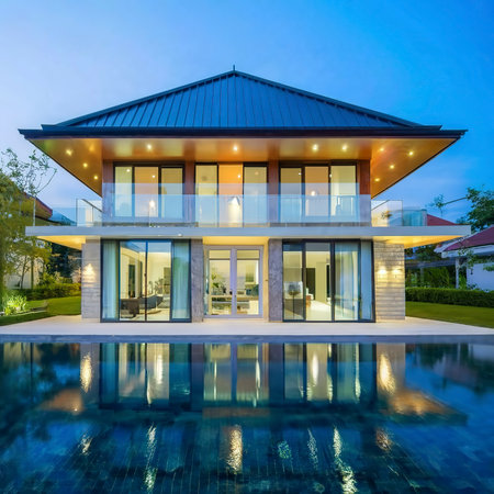 New modern house real estate in Thailandの素材