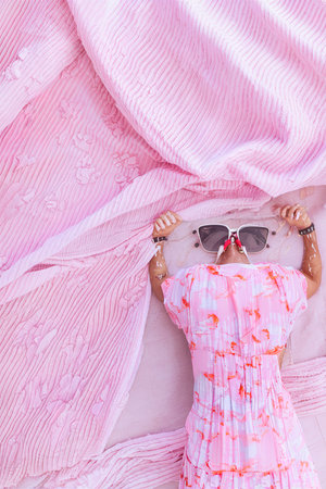 Top view of fabric textureの素材