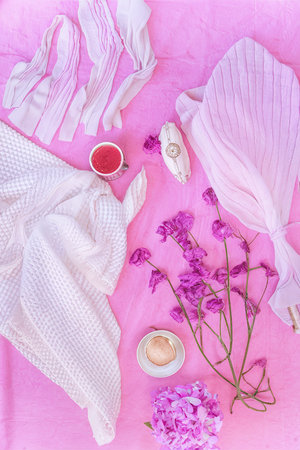 Top view of fabric textureの素材