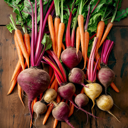 beetroot and carrotsの素材