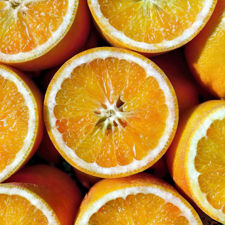 Be cut to remove the orange juice to drink and eat and be healthy.の素材