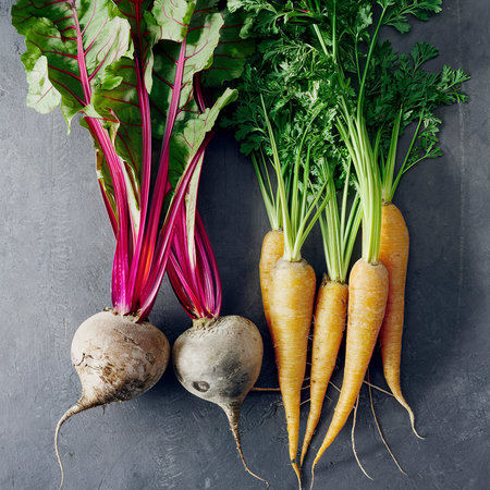 beetroot and carrotsの素材