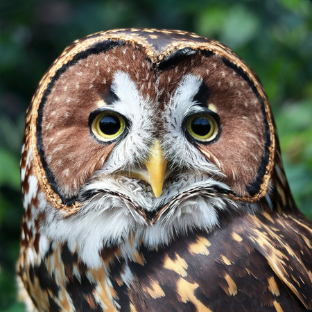 close view cute wild owlの素材