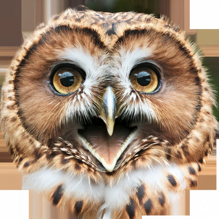 close view cute wild owlの素材