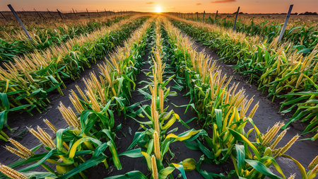 panoramic shot raw sweet cornの素材