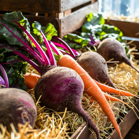 beetroot and carrotsの素材