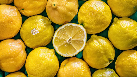 fresh ripe whole lemons ecoの素材
