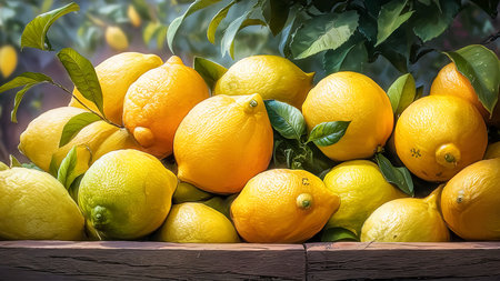 fresh ripe whole lemons ecoの素材
