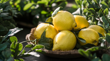 fresh ripe whole lemons ecoの素材