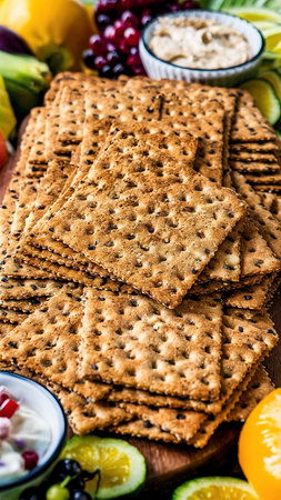 Healthy organic seeded rye crackersの素材