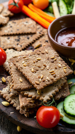 Healthy organic seeded rye crackersの素材