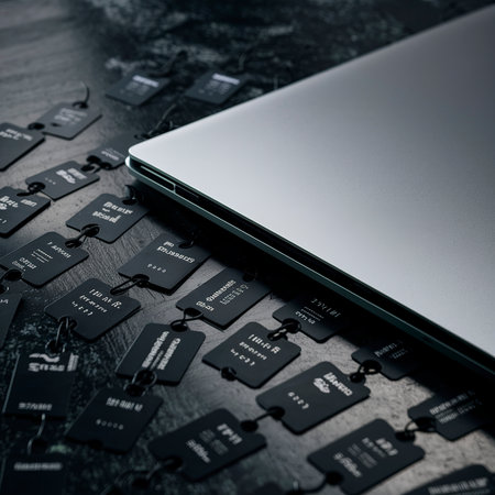 laptop and black price tagsの素材