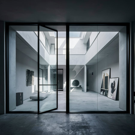Minimal empty interior room designの素材
