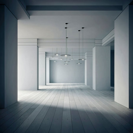 Minimal empty interior room designの素材