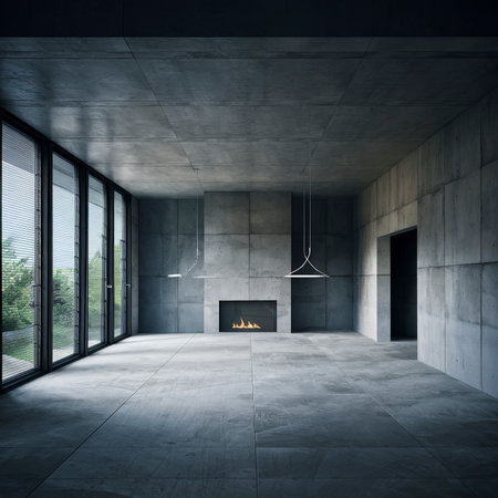 Minimal empty interior room designの素材