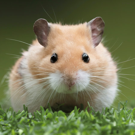 selective focus furry hamster euroの素材