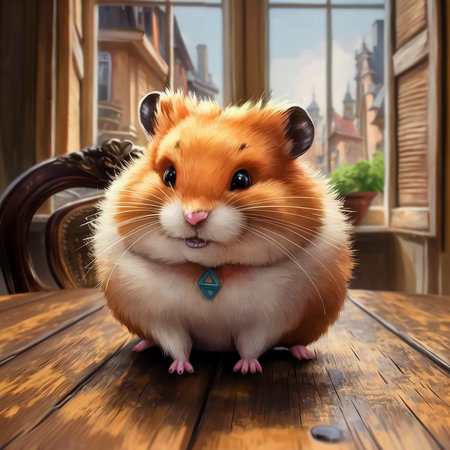 selective focus furry hamster euroの素材