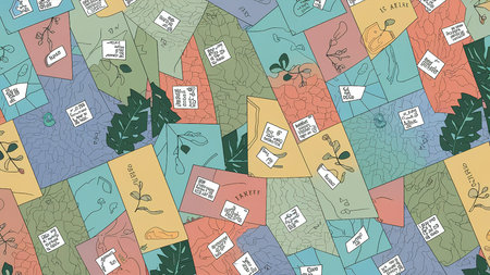 panoramic shot papers sticky notesの素材