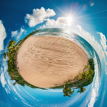 Fine beach sand in the summerの素材