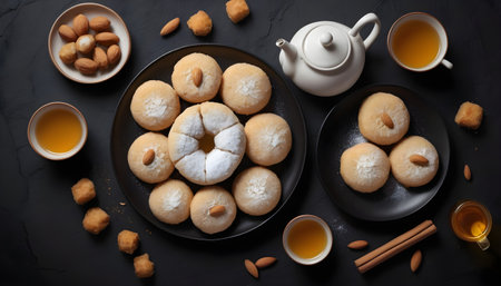 traditional Greek sweets cookiesの素材