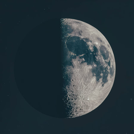 Closeup of the Moon mockupの素材
