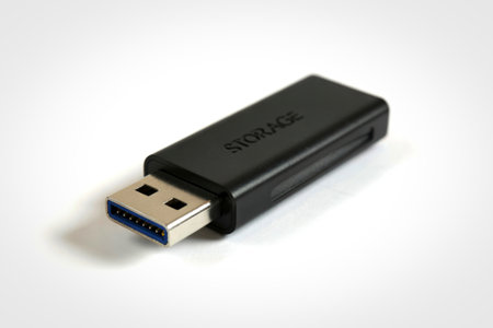 A compact black USB Bluetooth adapter with a blue USB 3.0 port, designed for wireless device...