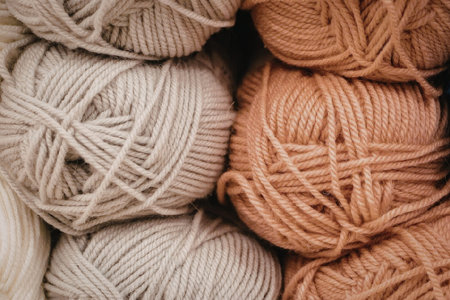 Assorted colorful balls of yarn for knitting and crafting purposes