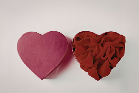 Love is in the air with pink and red hearts