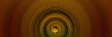 An abstract image featuring a golden tunnel vision effect with concentric circles