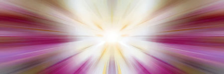 A vibrant light explosion background with shades of pink, purple, and white, creating a dynamic and energetic visual effect.の写真素材