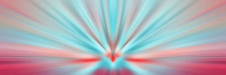 A colorful abstract background with vibrant light rays emanating from the center in shades of blue,...