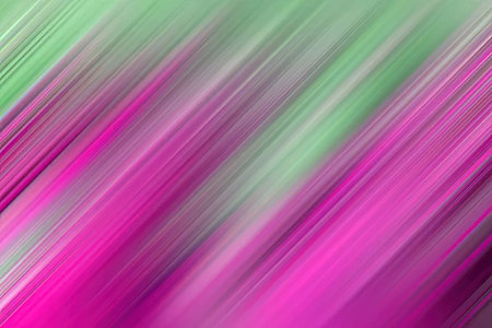 An abstract image featuring diagonal streaks of pink and green hues, creating a dynamic visual...