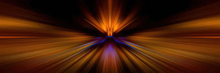 Bright light rays converge at a central point creating a dynamic abstract visual effect with vibrant...