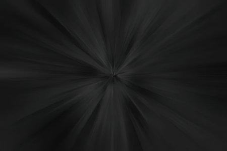 Dark abstract background features radial pattern with converging lines creating a sense of depth and...