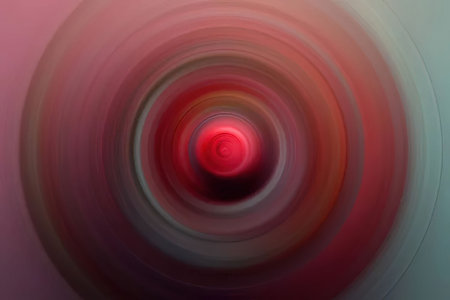 Vibrant red and blue spiral creates a mesmerizing tunnel effect with swirling patterns and colors.