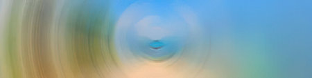 Vibrant abstract background featuring a small circular shape surrounded by swirling colors creating...