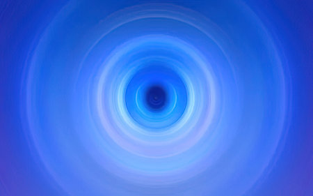 Blue circular pattern glows with vibrant colors creating a mesmerizing and hypnotic visual effect...