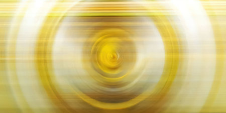 Swirling yellow and white patterns create a vibrant abstract background symbolizing dynamic movement...