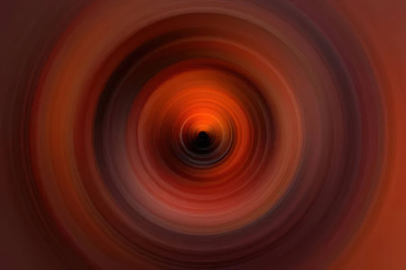 Vibrant red spiral tunnel with a dark center creates a mesmerizing abstract background, swirling...