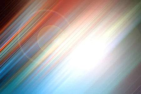 Bright light rays and colorful streaks create a dynamic and vibrant abstract background symbolizing...